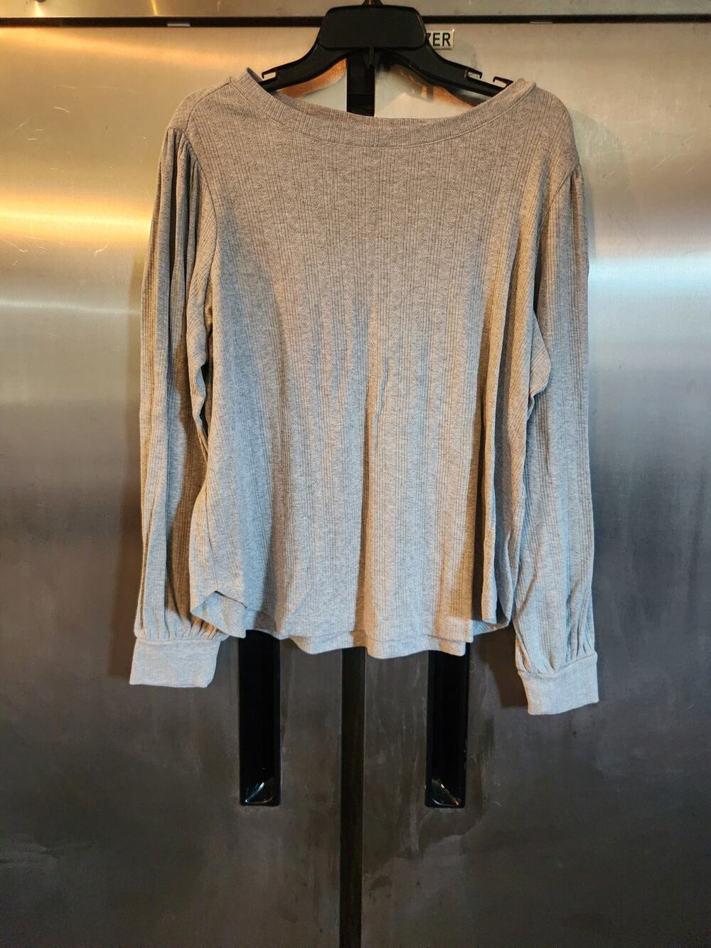 On 34th Women's Tan Long Sleeve Knit Top Size 0X Plus Size